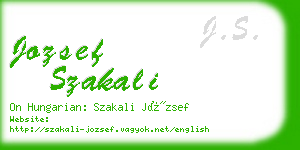 jozsef szakali business card